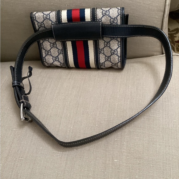 Preowned authentic Vintage Gucci Ophidia Blue Belt Bag. - Picture 2 of 9